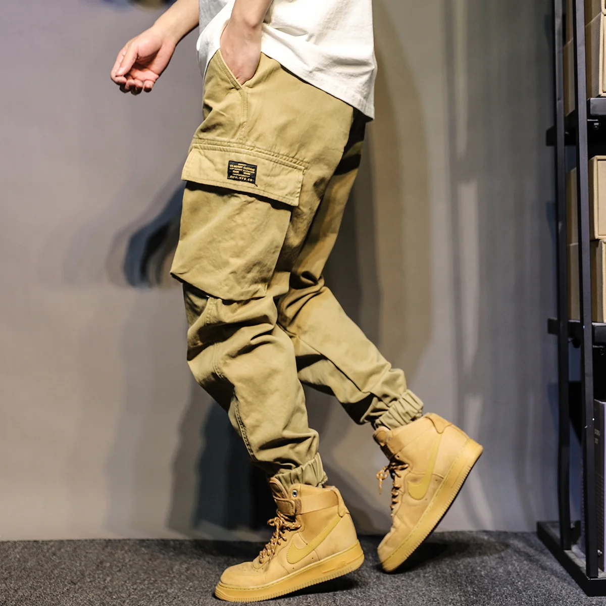 

Тяжелые Промышленные брюки-карго в японском стиле с несколькими карманами мужские весенне-осенние повседневные модные брендовые брюки сво...
