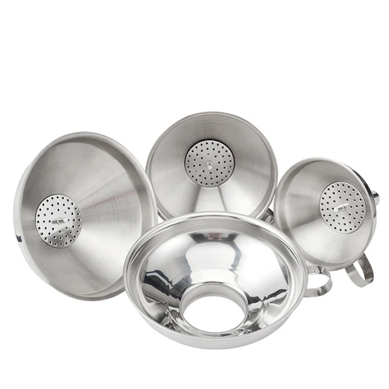 Воронка кухонная из нержавеющей стали воронка для жидкости металлическая со