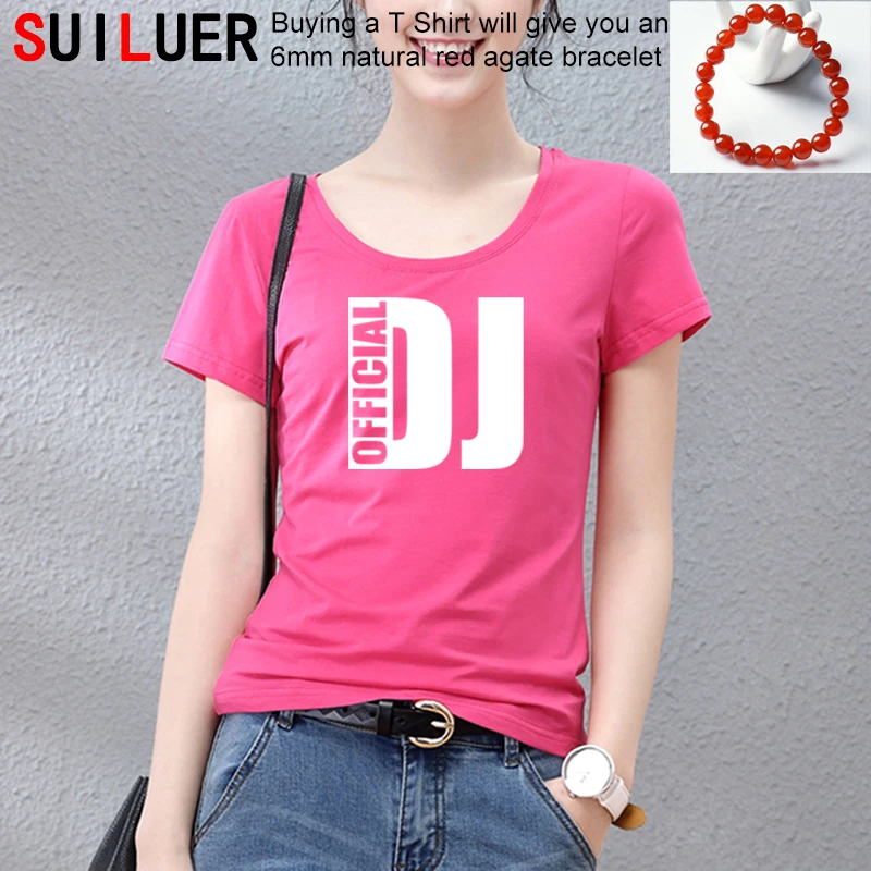 

Official DJ T Shirts Women Short Sleeve Casual T-Shirt Cotton O Neck The New Cheap Girls tshirt Slim Fit Tops Tee SL-199-4