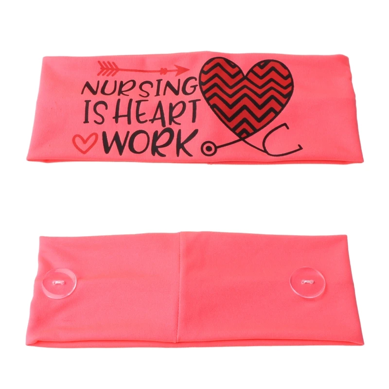 Унисекс с принтом медсестры повязка на голову пуговице Красивая стетоскоп