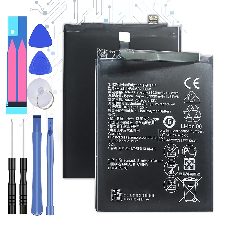3020mAh HB405979ECW Battery For Huawei Honor 6A 8A DLI-AL10 DLI-AL10B DLI-TL20 DLI-L22 JAT-LX3 LX1 L41 L29 AL00 +Tracking Number