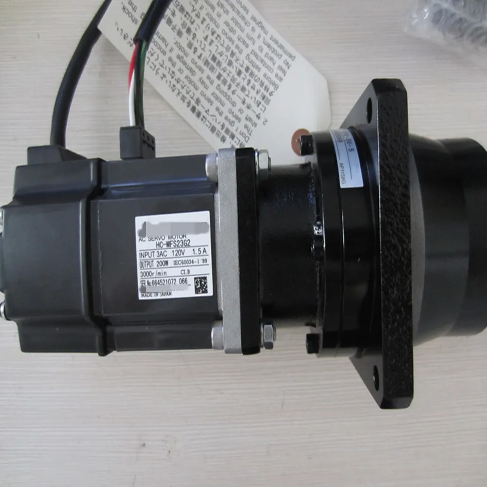 

3 phase AC Servo Motor HC-MFS23BG2 with Gear 1/29 200W Brake NEW