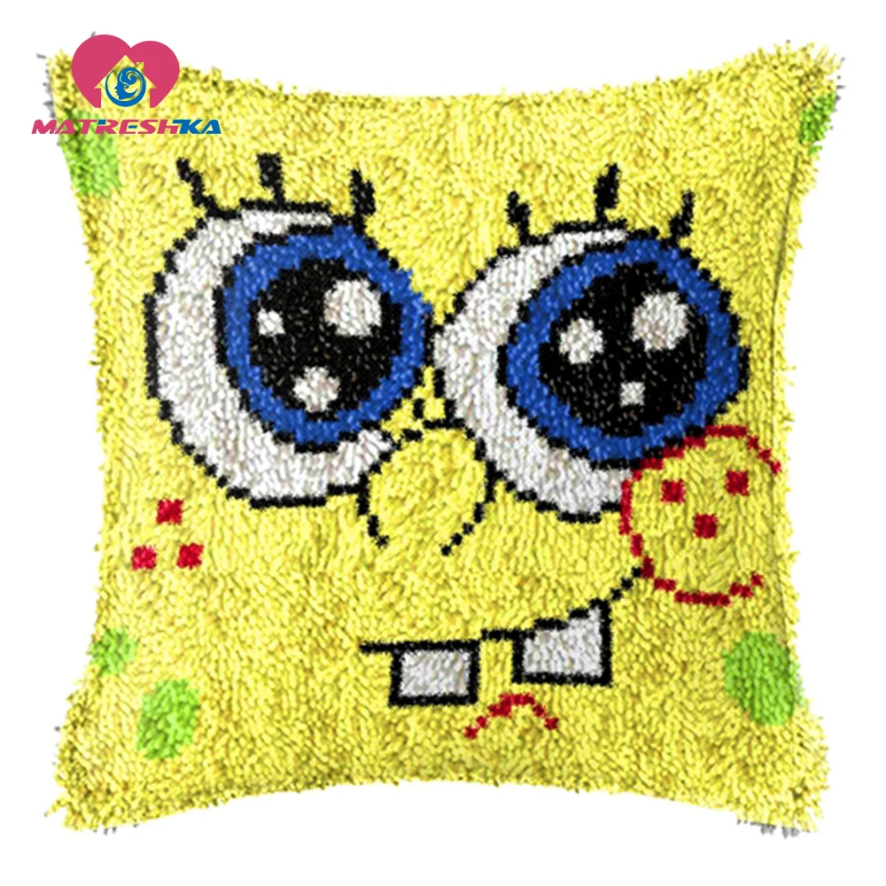 Мультяшная подушка для вышивки крестиком с защелкой крючок ковер наборы подушки