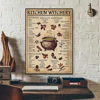 kitchen witchery funny posters and prints decoration canvas wall pictures witches magic lover knowledge art painting gifts decor