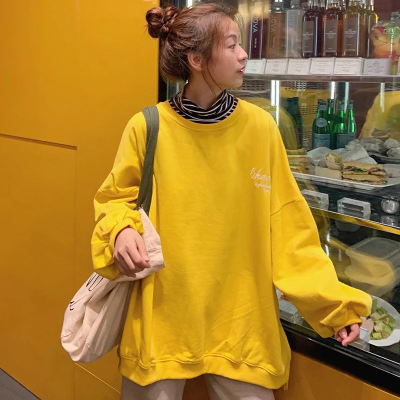 

Женский тонкий свитер свободного покроя в Корейском стиле, Mssf верхняя одежда в стиле бойфренд для ранней осени, 2021