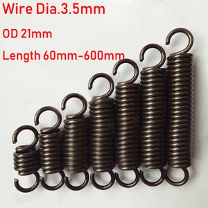 1pcs Wire Diameter 3.5mm Tension Extension S pring Expansion Spr ings Length 60/9011 0/130/150/160/180/2 20-600mm  Out Diameter 21mm 