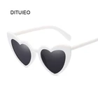 Солнцезащитные очки кошачий глаз женские, модные брендовые дизайнерские солнечные очки в винтажном стиле с сердечками
