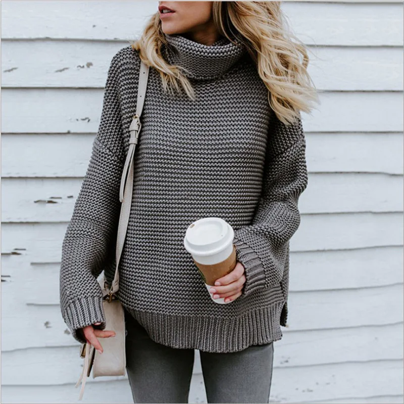 2019 fashion women 's winter Sweater new relaxed warm clothes slim high collar pullover sweater | Женская одежда