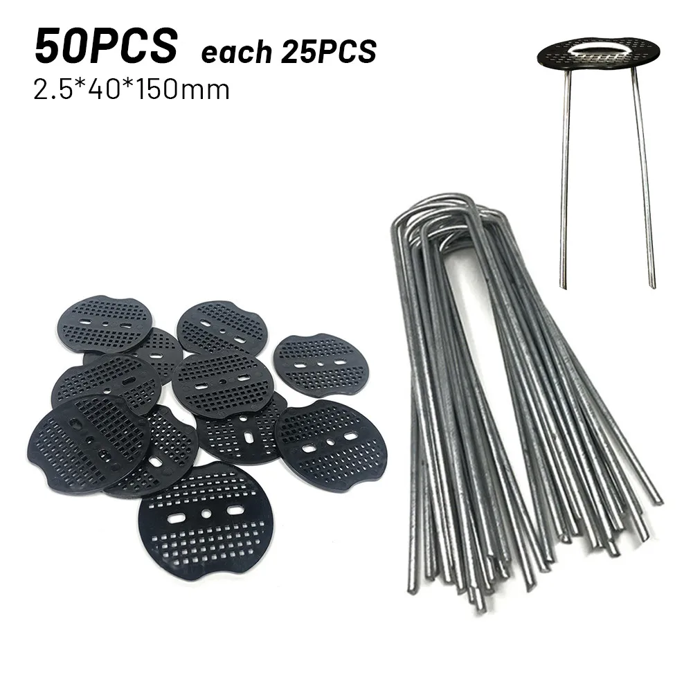 

1111111111ed Metal Ground U Tent Pegs Gazebo Ca11lin Hooks Tarpaulin Fixing Lawn U-Shape Pegs For Garden Netting