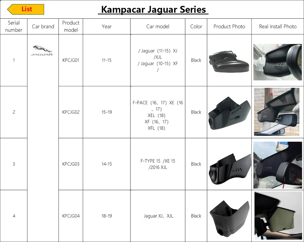 Kampacar автомобильный Wifi DVR видеорегистратор s два объектива Видео рекордер для Jaguar XF 2010 XJ XJL 2012 2013 двойная камера Авто видеорегистраторы