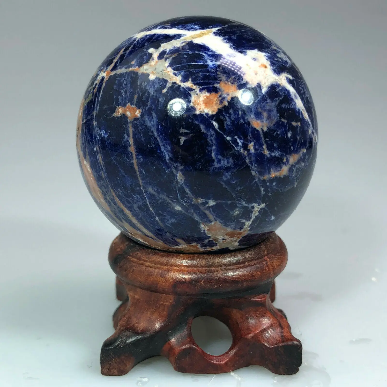 

Синий кальдалитовый шар Сферический исцеляющий кристалл натуральный драгоценный камень кварц