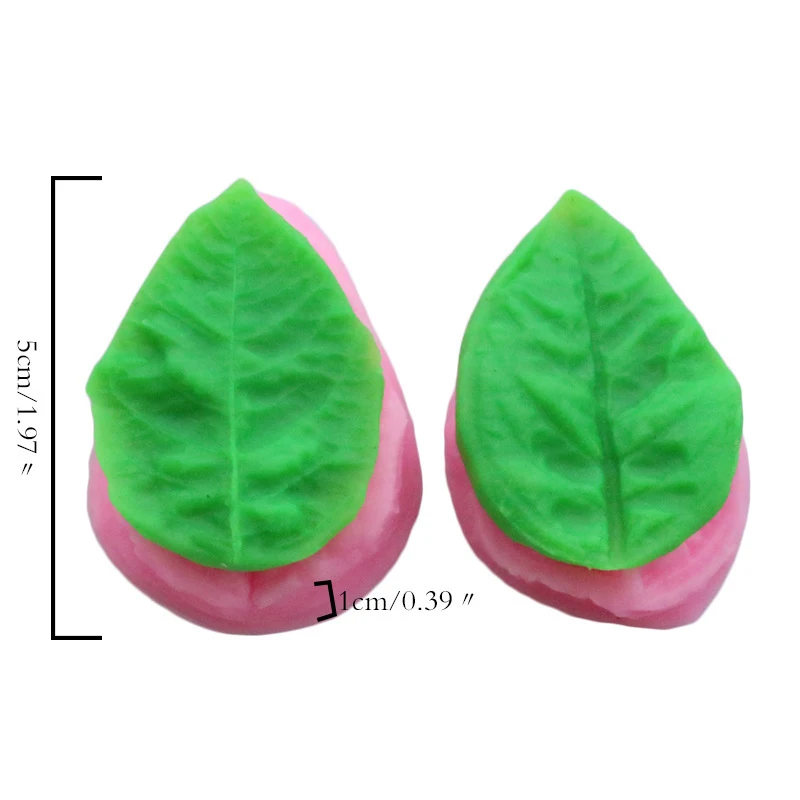 Силиконовая 3D-форма для украшения свадебного торта в виде листьев помадки