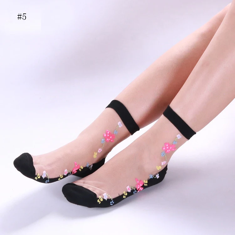 Носки женские кружевные прозрачные цвет в ассортименте 1 пара|women lace socks|socks