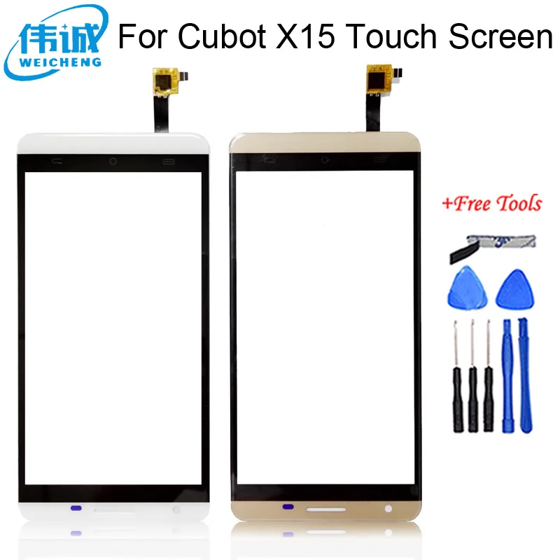 

Touch Screen For Cubot X15 Sensor Touch Screen Glass Front Glass Digitizer Panel Mobile Phone Lens Sensor Tools + Adhesive