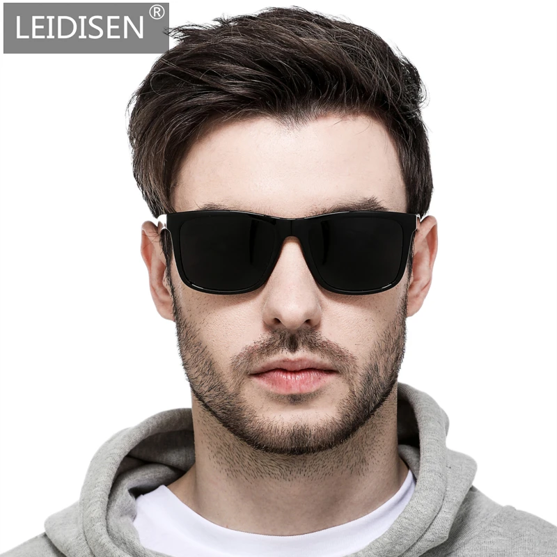 LEIDISEN, поляризационные, UV400, солнцезащитные очки, e, для мужчин, ослепительный цвет, для вождения, классика, Ретро стиль, брендовый дизайн, TR90, светильник, гибкое, солнцезащитное стекло, 5048