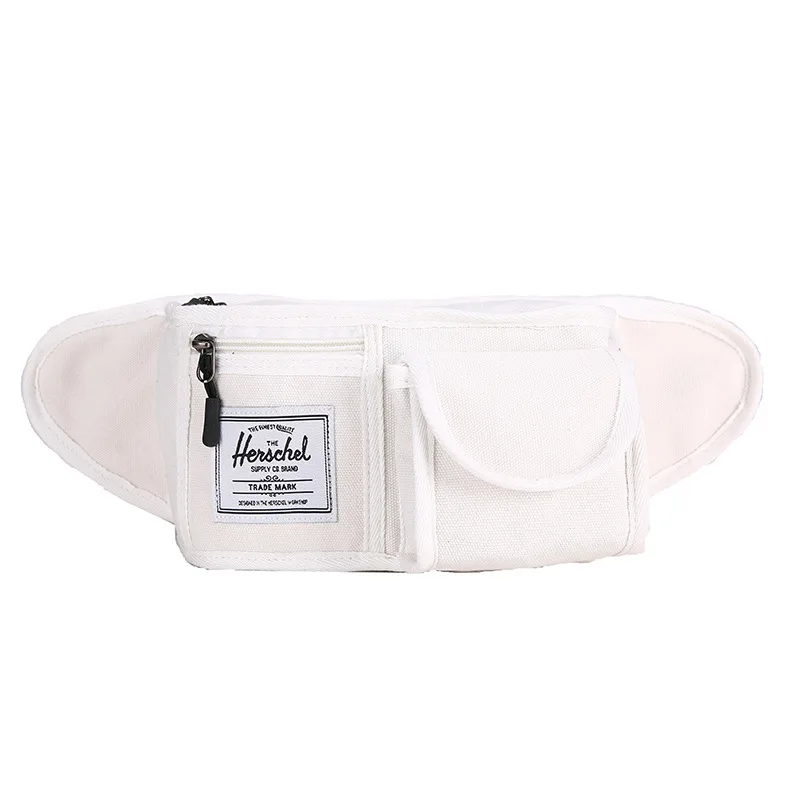 white Waist pack Женская холщовая сумка на пояс Высокая емкость поясная Сумка водонепроницаемая нагрудная сумка стильная легкая сумка через плечо Женская поясная сумка - Цвет: white Waist pack