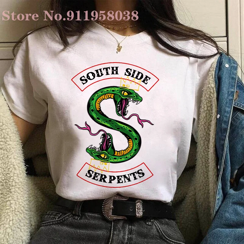 

Fashion Riverdale Printing Harajuku t shirt Serpents Printed T Shirt Cute cartoon o-neck short-sleeved casual women/man T-Shirts