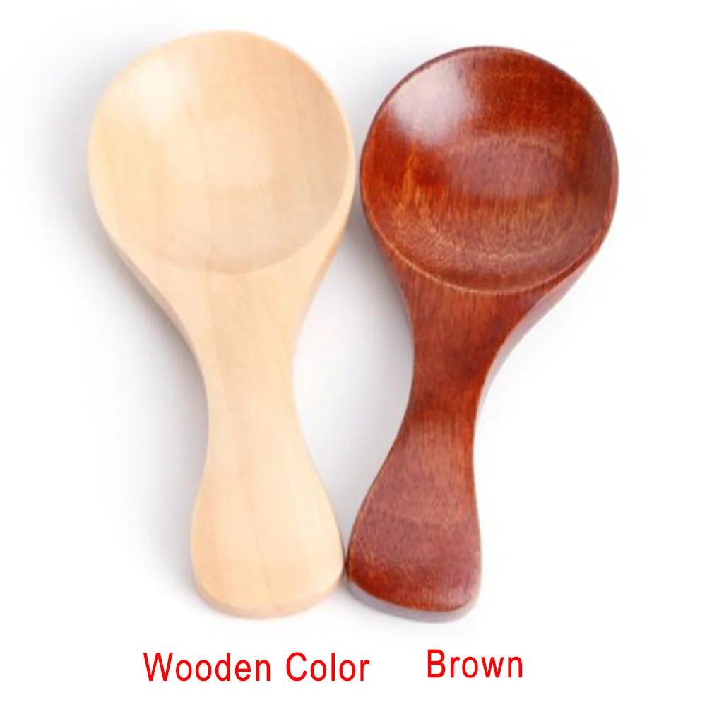 Exquisite Life Natural Wooden Small Spoon Scoop Tea Honey Coffee Condiment Salt Sugar Spoon Baby Feeding Tableware Hot Selling