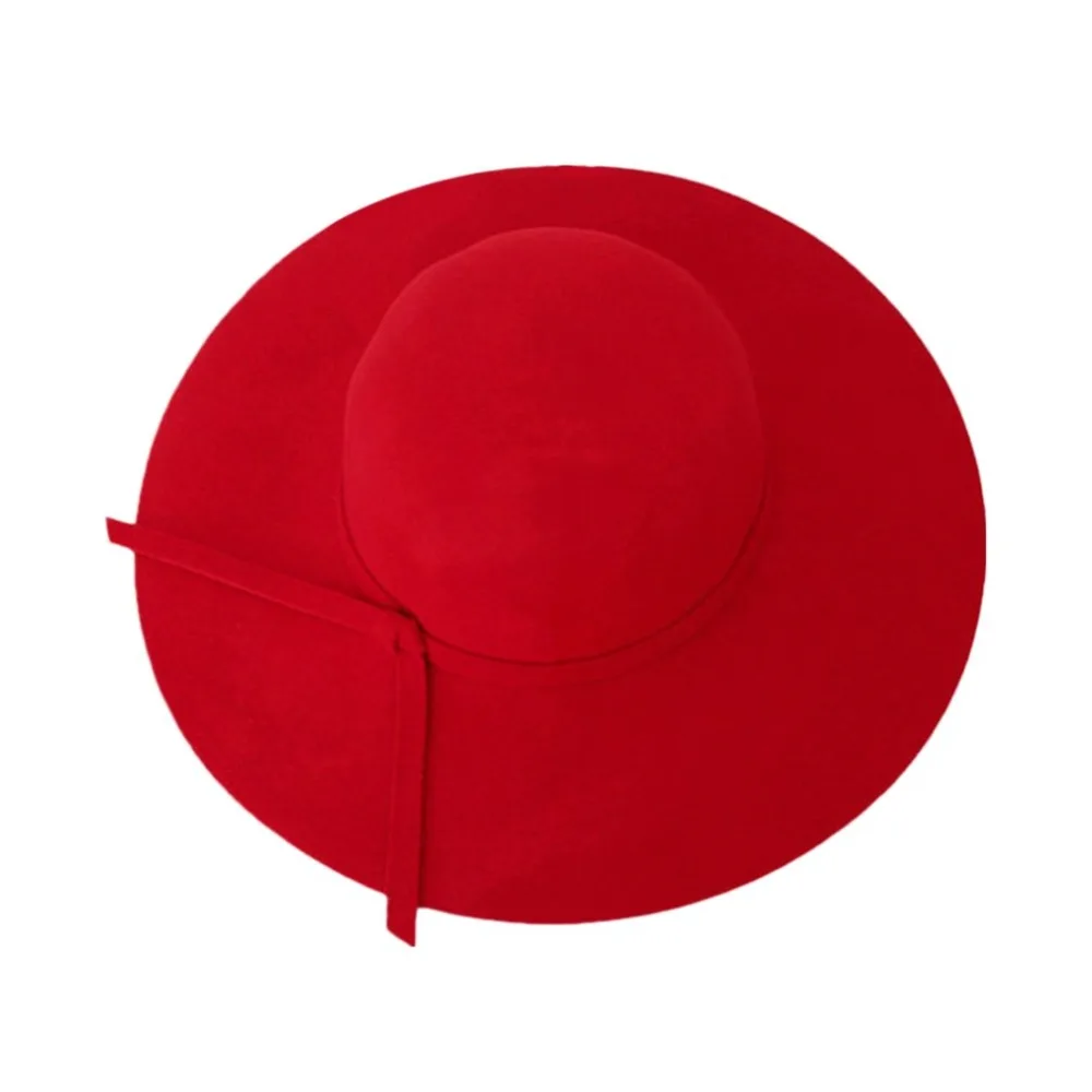 Осенне летняя фетровая шляпа от солнца Женская винтажная с широкими полями