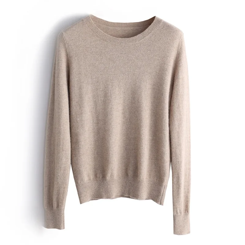 

Autumn O-Neck Pullover Knit Sweater Solid Long Sleeve Pullover Sweaters for Women Plus Size Soft Female Vintage Clothes Sweater