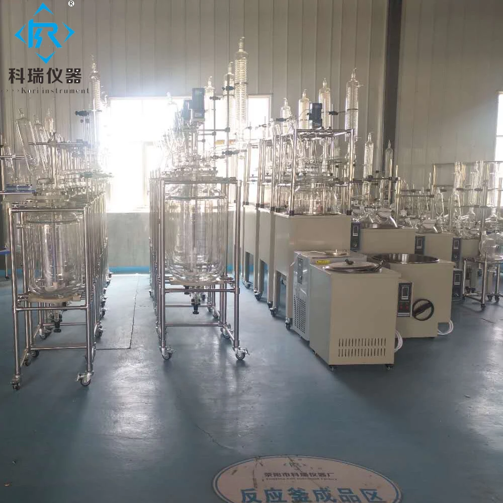 Реактор из закаленного стекла 30 л для смешивания перемешивания реакции рефлюкс и