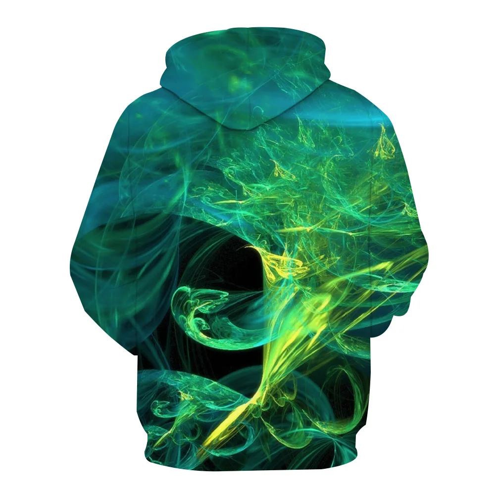 

New 3D-Printed Green Hoodie Fashion Men'S And Women'S Psychedelic Cigarette Fall Outerwear Street Wear Casual Custom Sweatshirts