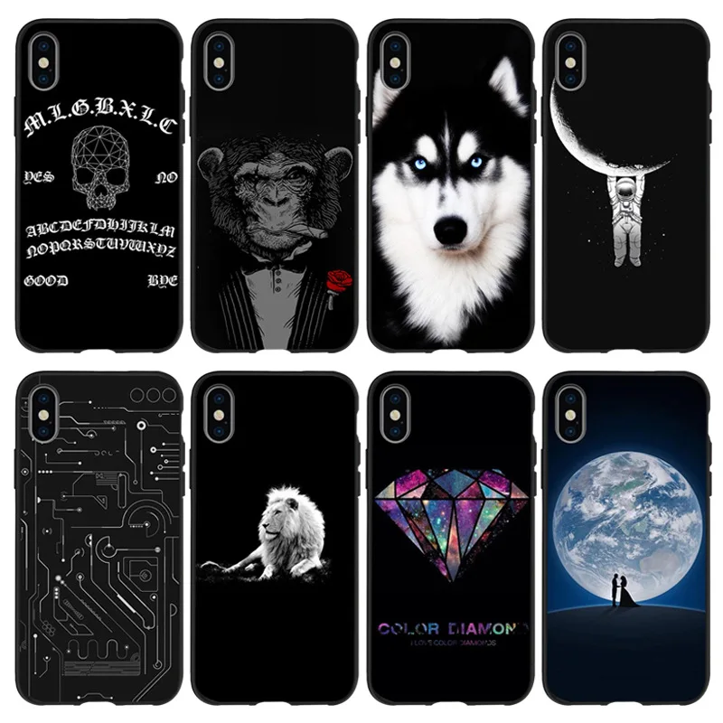 

Suitable for iPhone 12 7 8 Plus X XS Max XR 7s SE 2020 6 6s 11Pro black painted mobile phone case cover SP29