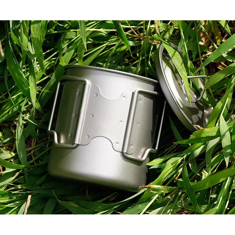 

Titanium Water Cup 420ml Mug with Lid Portable for Outdoor Picnic Camping Travel ALS88