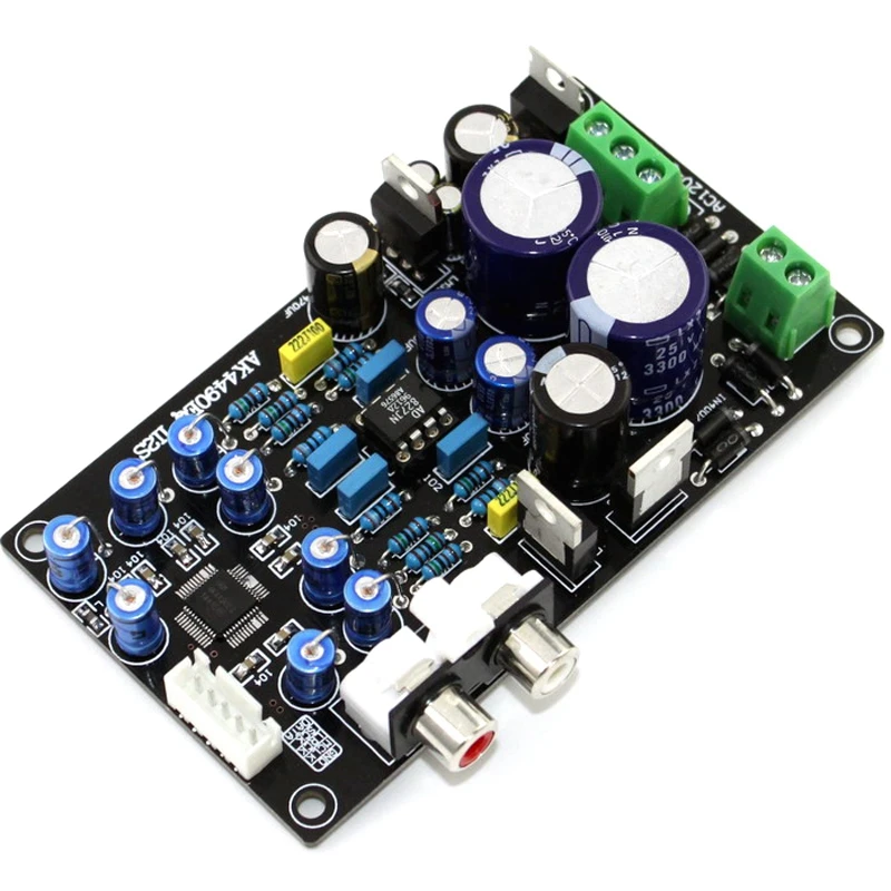 Собранный ЦАП Ak4490Eq Ak4490 Ii2S Поддержка 32 бит 768K Hi Fi декодер|Адаптеры AC/DC| |