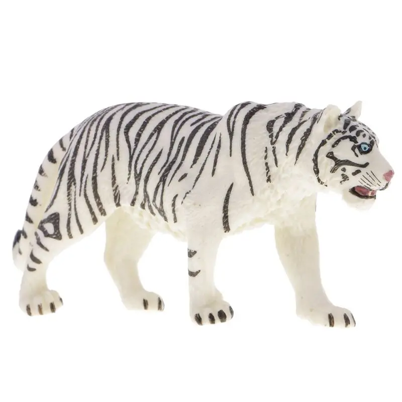 

Realistic Wild Animal Siberian Tiger Model Figure Figurine Kids Educational Toy Children Gifts White