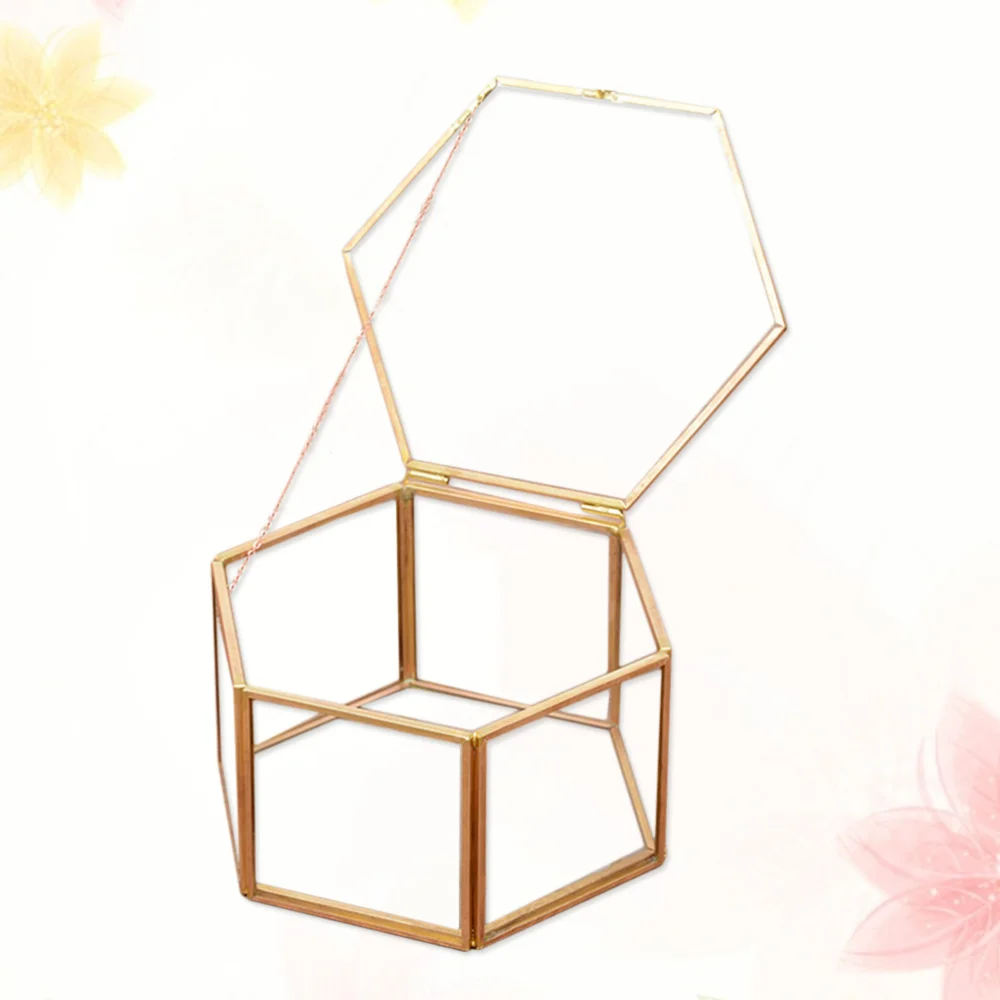 Шестигранная коробка для геометрических колец уникальные свадебные украшения