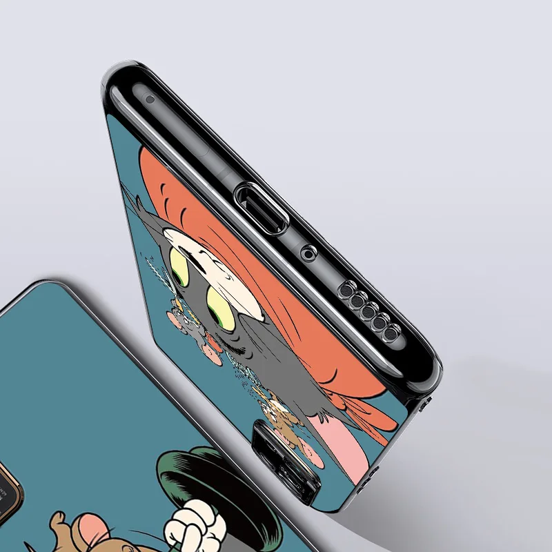 

Funny Cartoon Cute Cat And Mouse For Honor X10 5G 10X 10i 10 9C 9S 9A 9i 9N 9X Pro 9 Lite Phone Case
