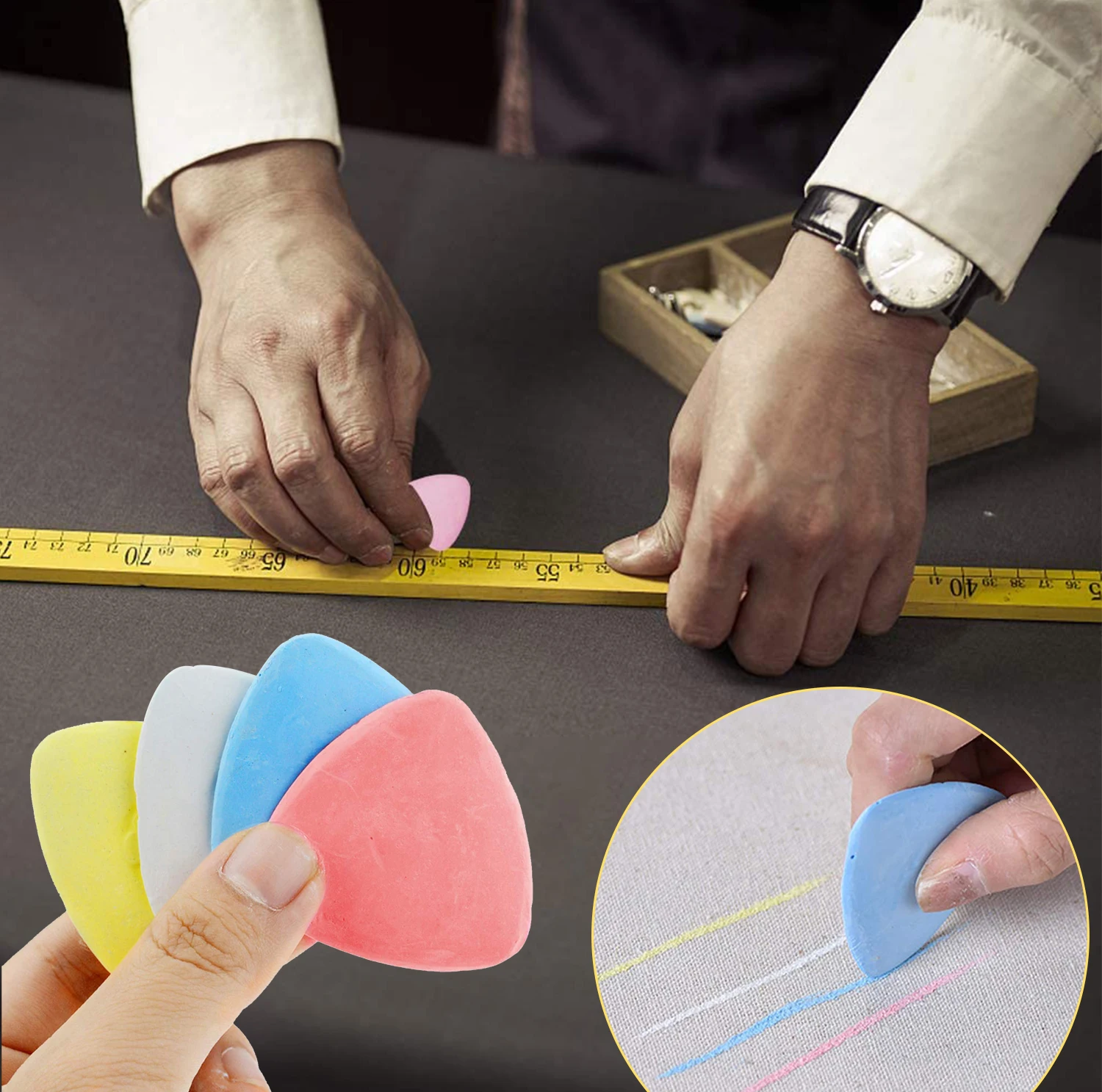 

20Pcs/lot Colorful Erasable Fabric tailors chalk Fabric Patchwork Marker Clothing Pattern DIY Sewing Tool Needlework Accessories