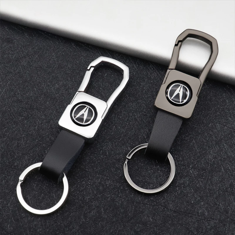 

Car keychain metal leather car logo fashion pendant business keychain suitable for Acura-MDX ILX TL RL RDX ZDX TLX RLX TSX NSX