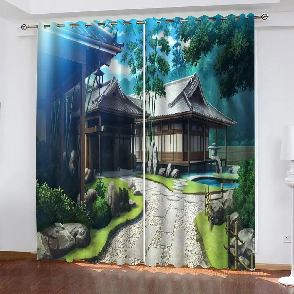 

Beautiful Photo Fashion Customized 3D Curtains country landscape curtains stereoscopic curtains