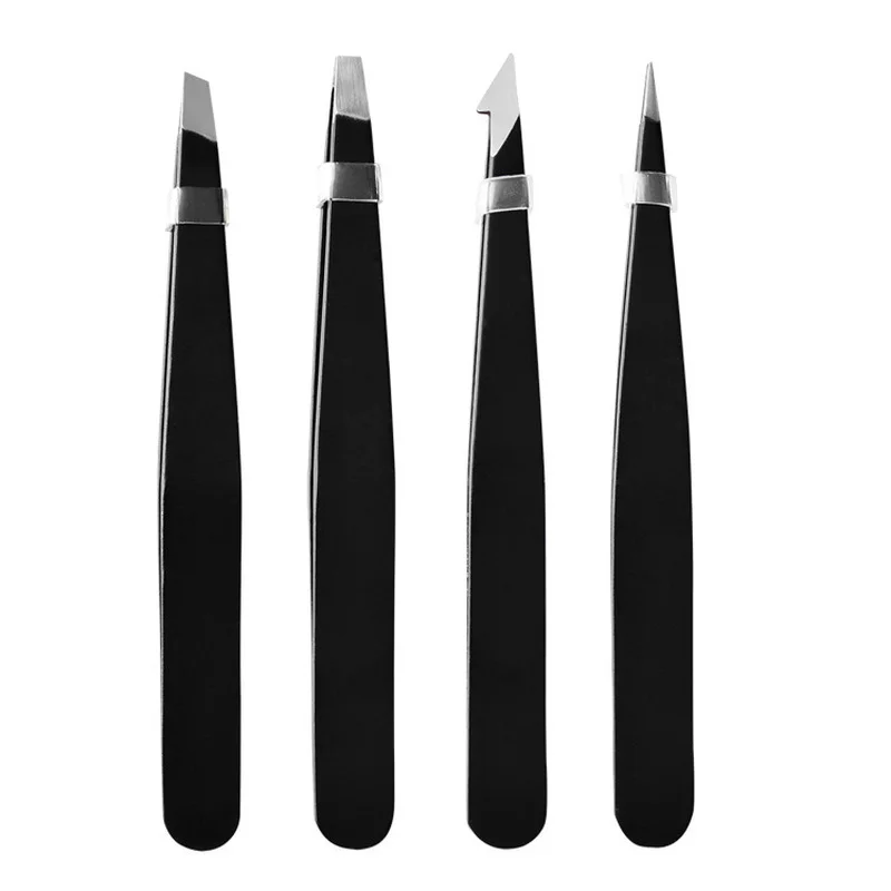 Изогнутый пинцет для бровей из нержавеющей стали 1 шт. удаления волос на лице