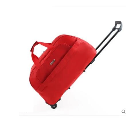 Сумка на колесиках женская чемодан со змеиным плетением для путешествий | Багаж и