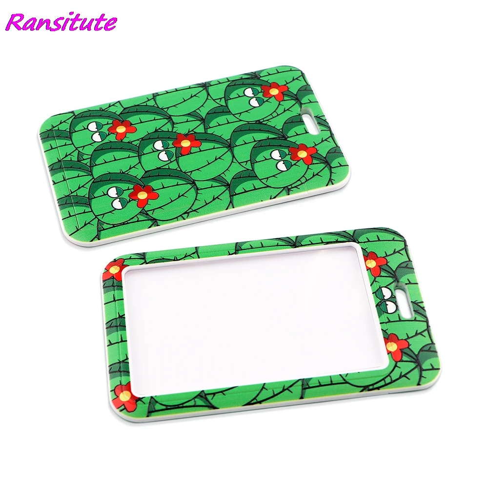 Ransitute R1849 Зеленый Кактус шнурки для кредитных карт ID держатель значка студент Для