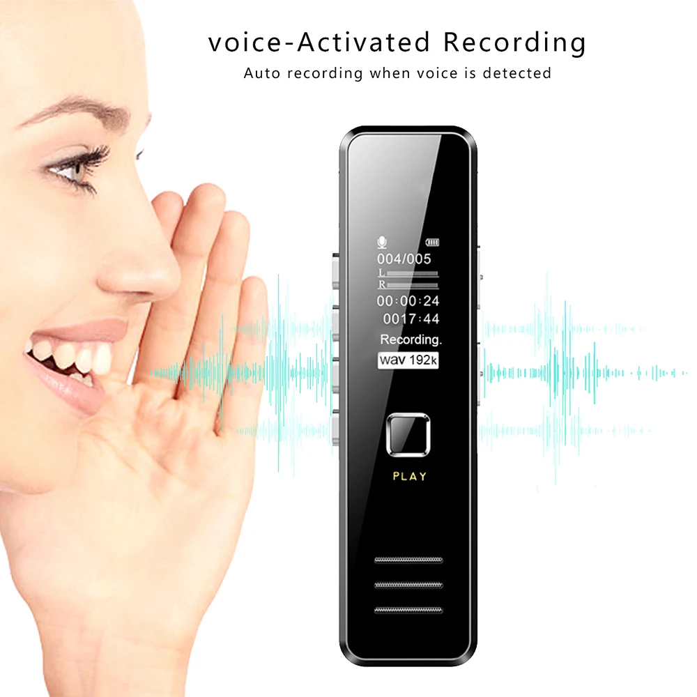 

Willkey Mp3 Player Noise Reduction Wav Recording Mini Digital Voice Activated Recorder Long-distance Recording