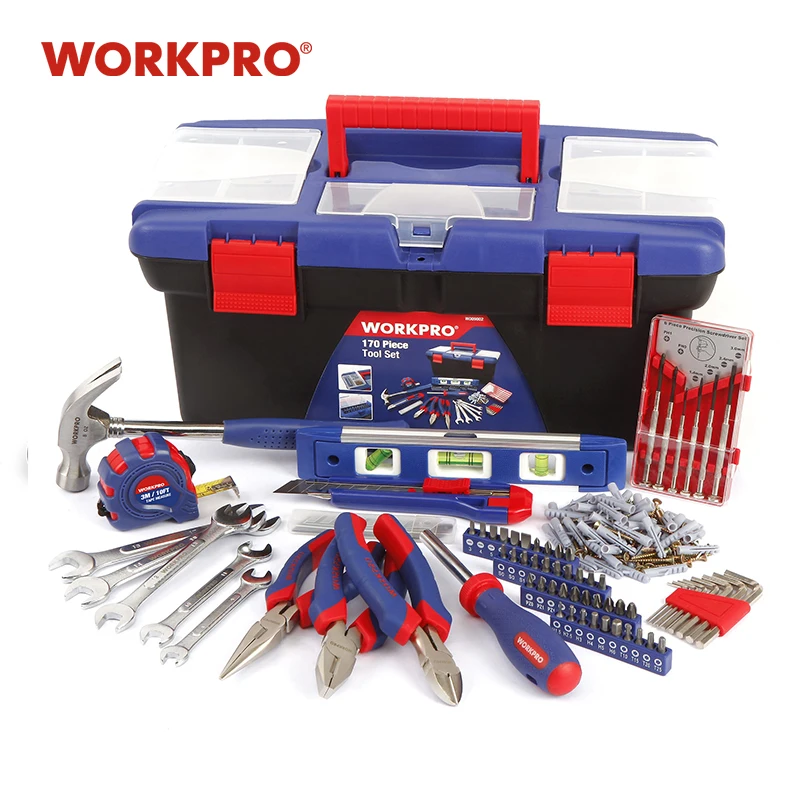 

WORKPRO 170PC Household Tool Set Home Tools Plastic Tool Box Set