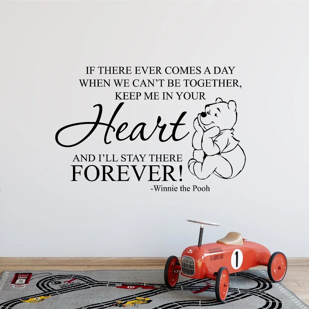 Виниловые наклейки на стену с Винни пухом для детей детская комната наклейка