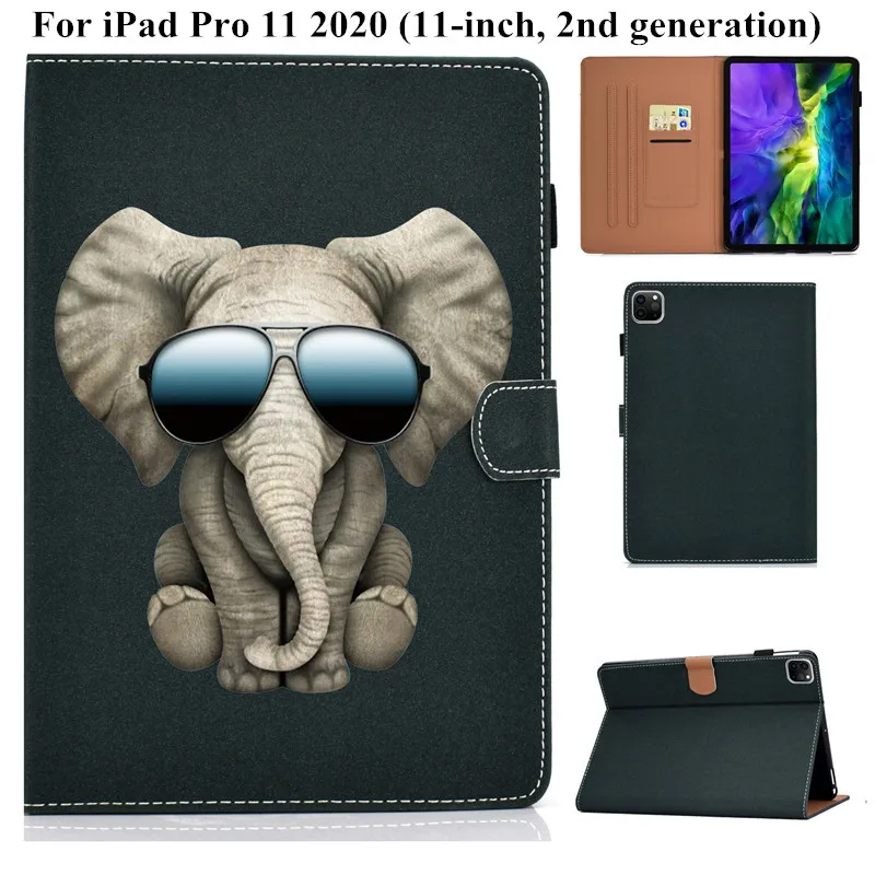 

For iPad 11" 2020 Case Soft TPU Silicone Back Protective Cover for Funda iPad Pro 2020 with Auto Sleep/Wake Tablet Accessories