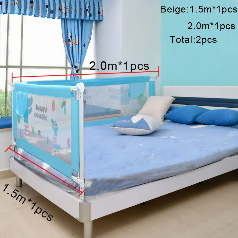blue 1.5 m 2.0m Ограждение для детской кроватки, защитные ворота, барьер для детской кроватки, ограждение для детей, безопасный детский манеж - Цвет: blue 1.5 m 2.0m