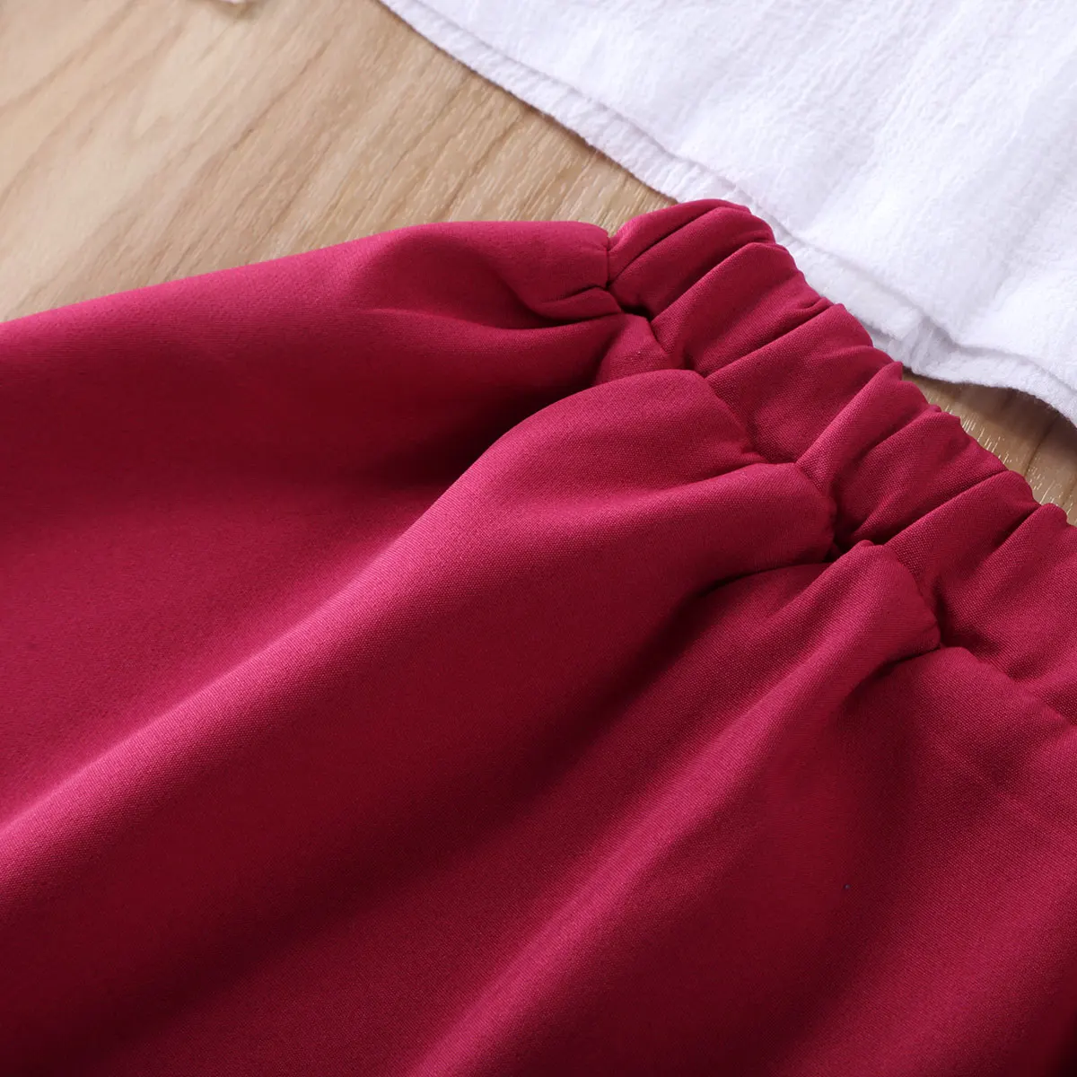 Комплект одежды для новорожденных девочек Весенний однотонный топ с длинными