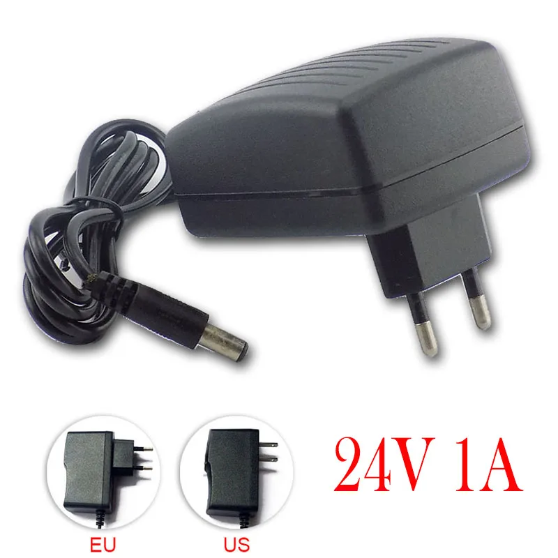AC 100V 240V DC Мощность адаптера переменного тока преобразователь 24V 1A для