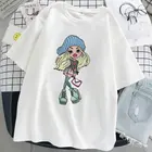 Женская футболка с коротким рукавом и принтом, в стиле Харадзюку