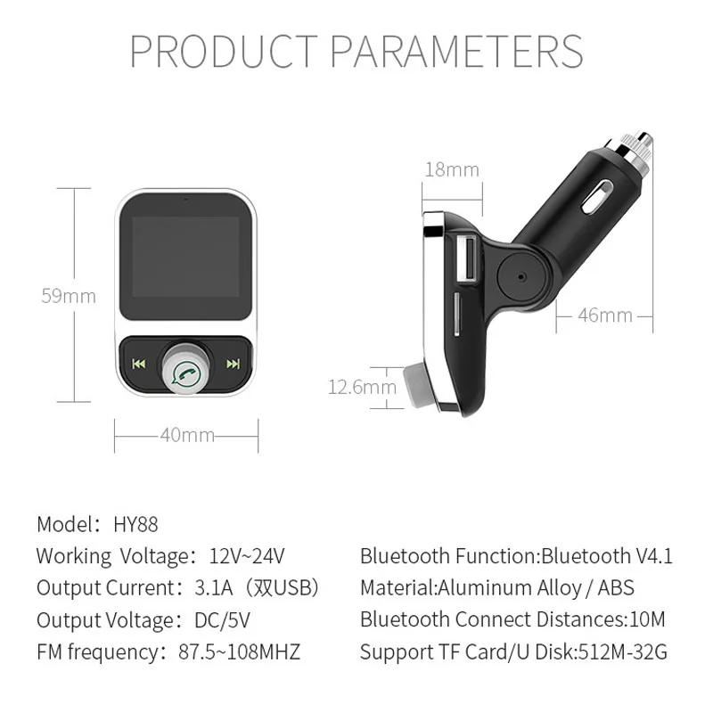 JaJaBor FM передатчик модулятор Bluetooth автомобильный комплект MP3 аудио музыкальный