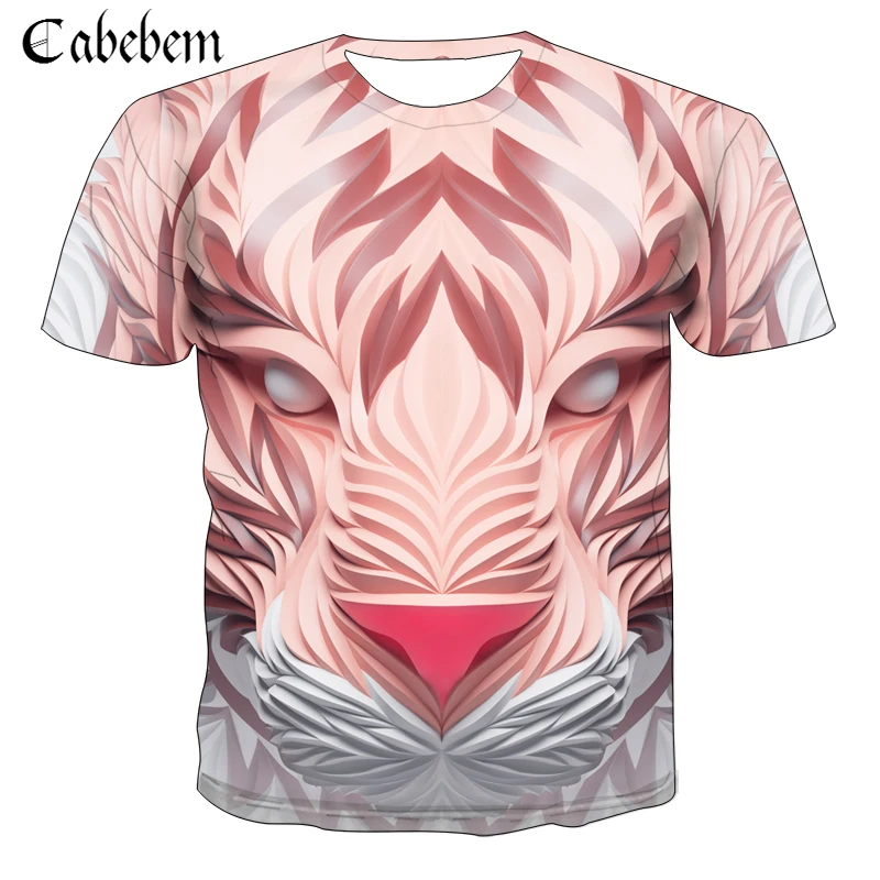 Модная трендовая креативная цветная 3D мужская футболка с рисунком волка новые