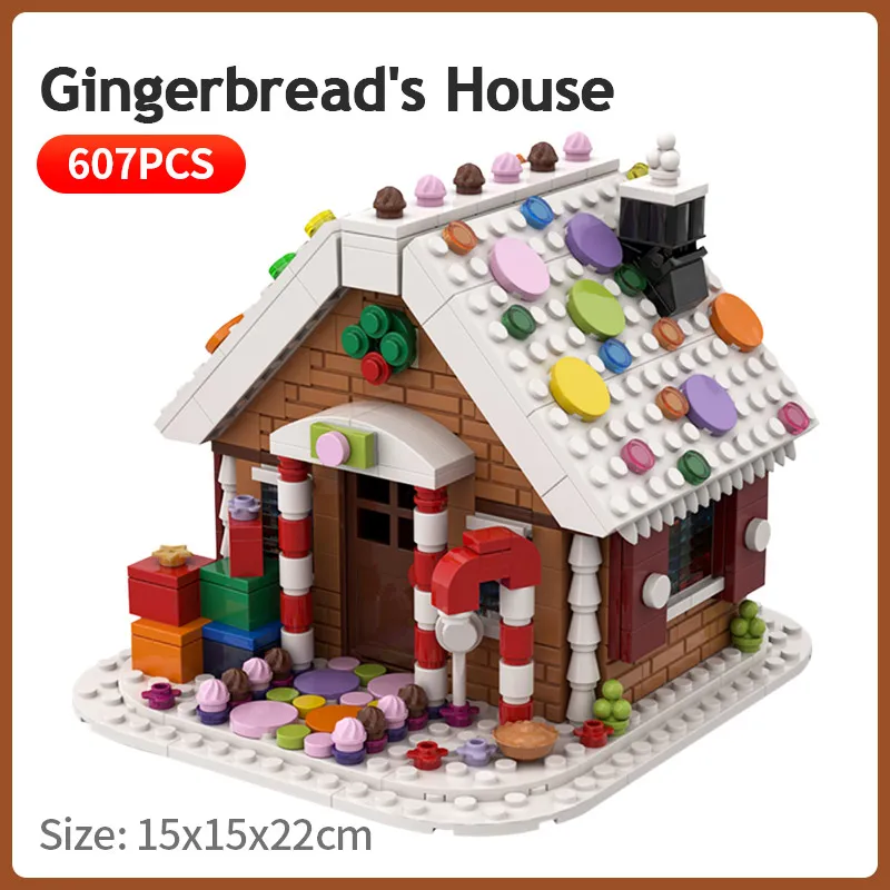 

Christmas Winter Village Gingerbread's House Building Blocks City Street View Architecture Model Bricks Kids DIY Toys Xmas Gifts