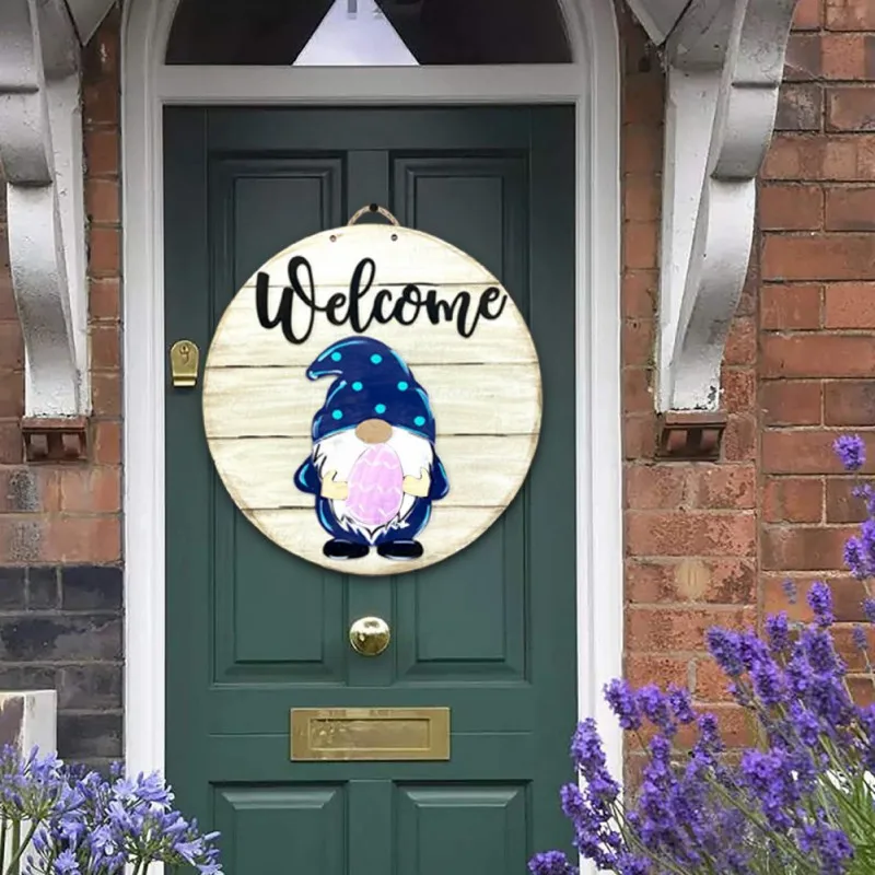 

Replaceable Pattern Wooden Door Hanger Ornaments Home Sign Welcome Decor Wooden Craft DIy Decorative Door Tags For Home